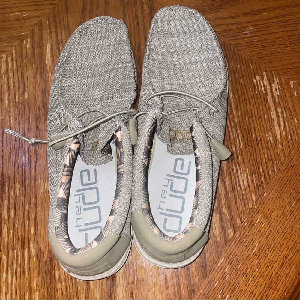 Hey Dude Men's Wally Sox slip-on shoes, Tan, Size 13